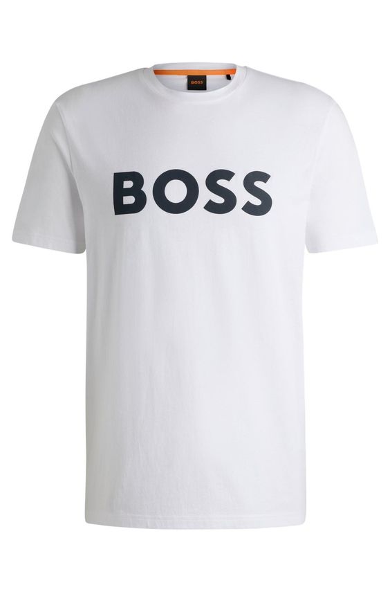 BOSS Orange Thinking T-shirt med stort logo – Stilfuld komfort