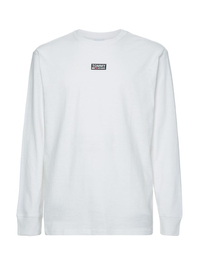 Tommy Jeans Tjm Ls Box Corp Logo Tee - Fantastisk Tilbud!
