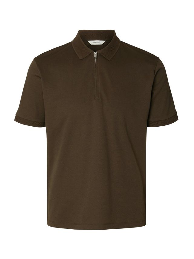 Slhfave Zip Ss Polo B fra Selected
