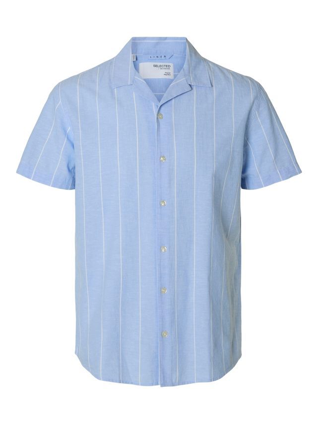 Slhregnew Linen Shirt Ss Resort W fra Selected