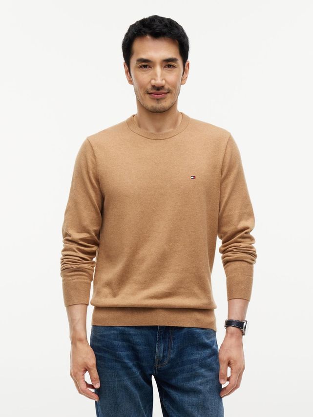 Pima Org Ctn Cashmere Crew Neck fra Tommy Hilfiger