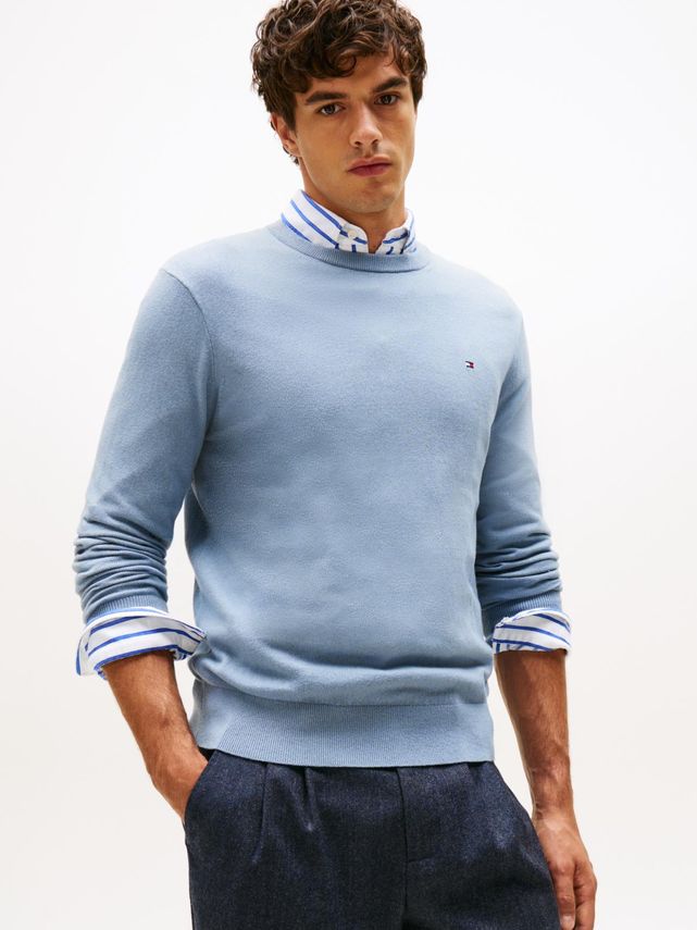 Pima Org Ctn Cashmere Crew Neck fra Tommy Hilfiger