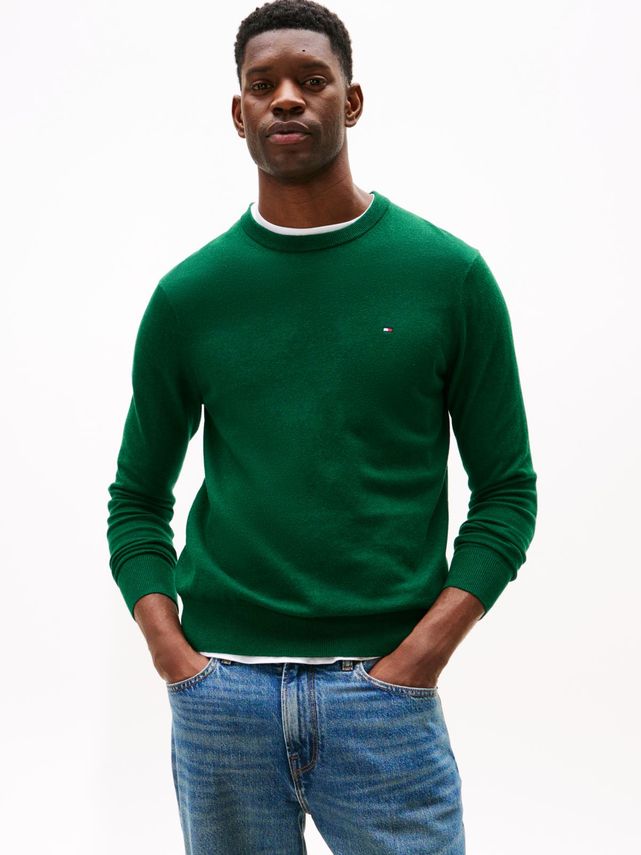 Pima Org Ctn Cashmere Crew Neck fra Tommy Hilfiger