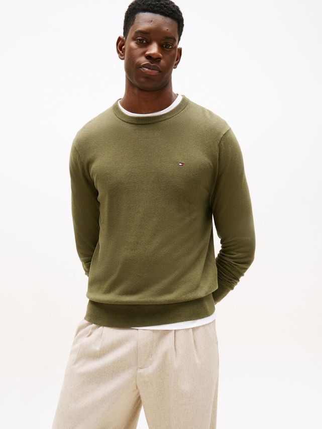 Pima Org Ctn Cashmere Crew Neck fra Tommy Hilfiger