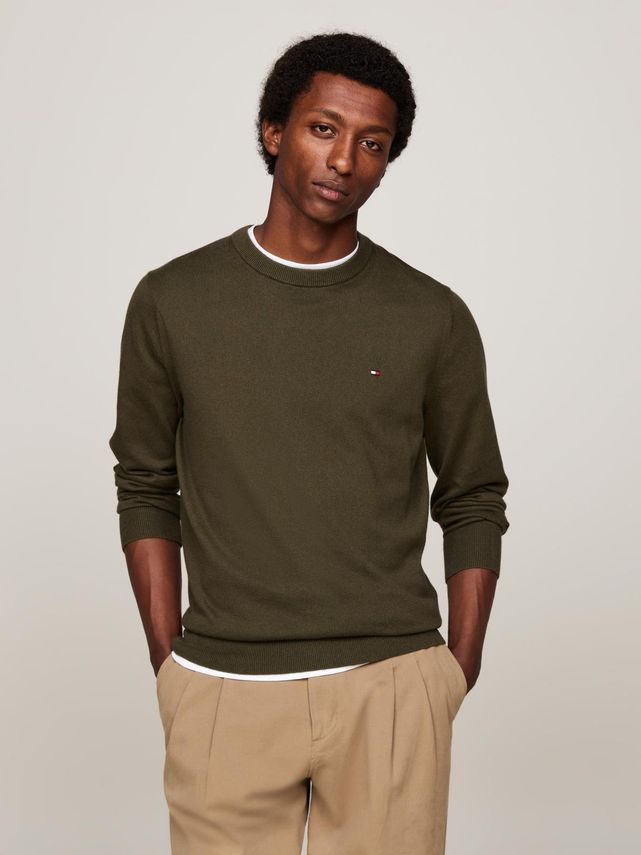 Pima Org Ctn Cashmere Crew Neck fra Tommy Hilfiger