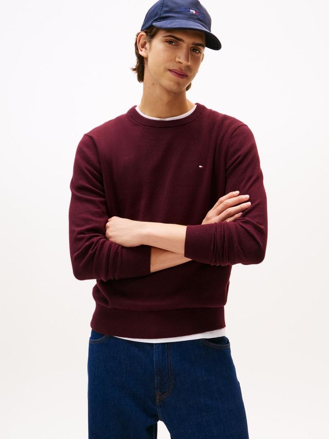 Pima Org Ctn Cashmere Crew Neck fra Tommy Hilfiger