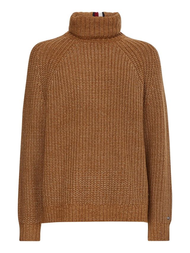 2 Tone Chunky Rib Roll Neck fra Tommy Hilfiger