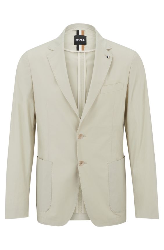 BOSS Slim Fit Jakke i Performance-Stretch Uld – Udsalg!