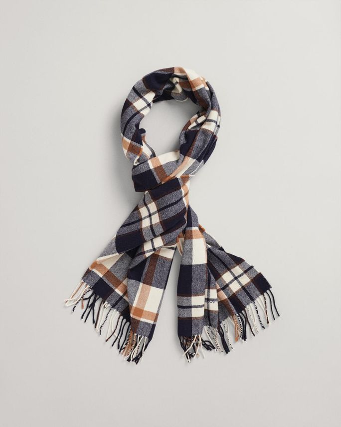 D2. Wool Check Scarf fra Gant