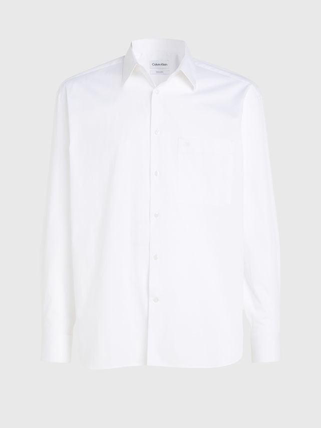 Calvin Klein Relaxed Fit Poplin Skjorte – Udsalg!