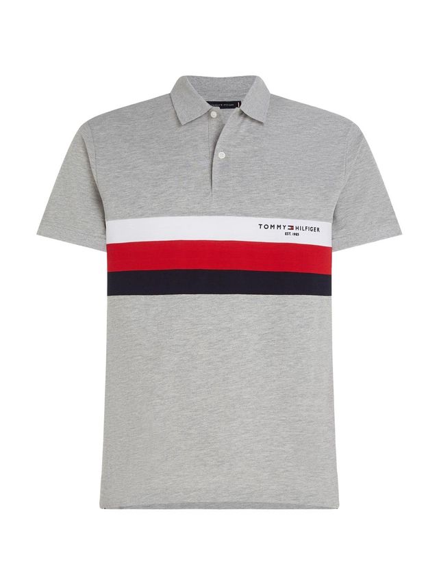 Chest Colourblock Slim Polo fra Tommy Hilfiger