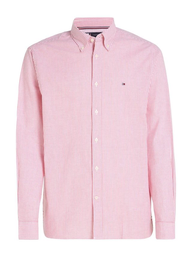 Tommy Hilfiger 1985 Flex Oxford Stribet Skjorte på Udsalg