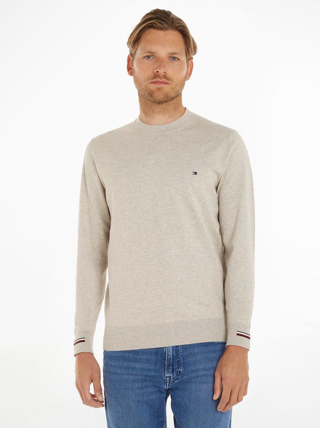 Tommy Hilfiger Mouline Gs Stribet Crew Neck - Fantastisk tilbud!