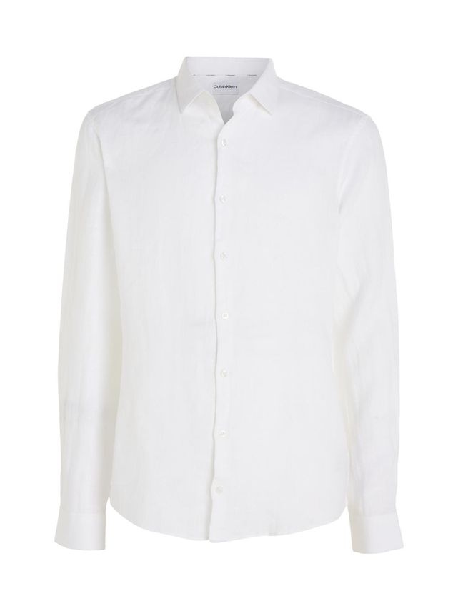 Calvin Klein Linned Slim Skjorte – Elegant til enhver lejlighed