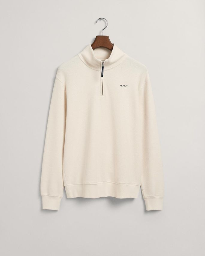 Waffle Texture Half Zip fra Gant