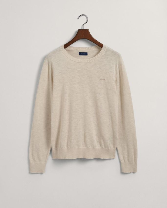 Cotton Linen C Neck fra Gant