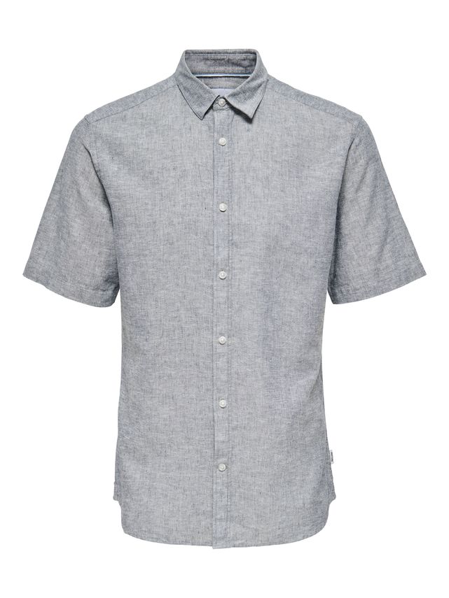 Onscaiden Kortærmet Linned Skjorte fra Only & Sons