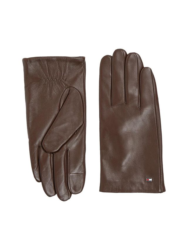 Tommy Hilfiger Læderhandsker - Essential Flag på tilbud