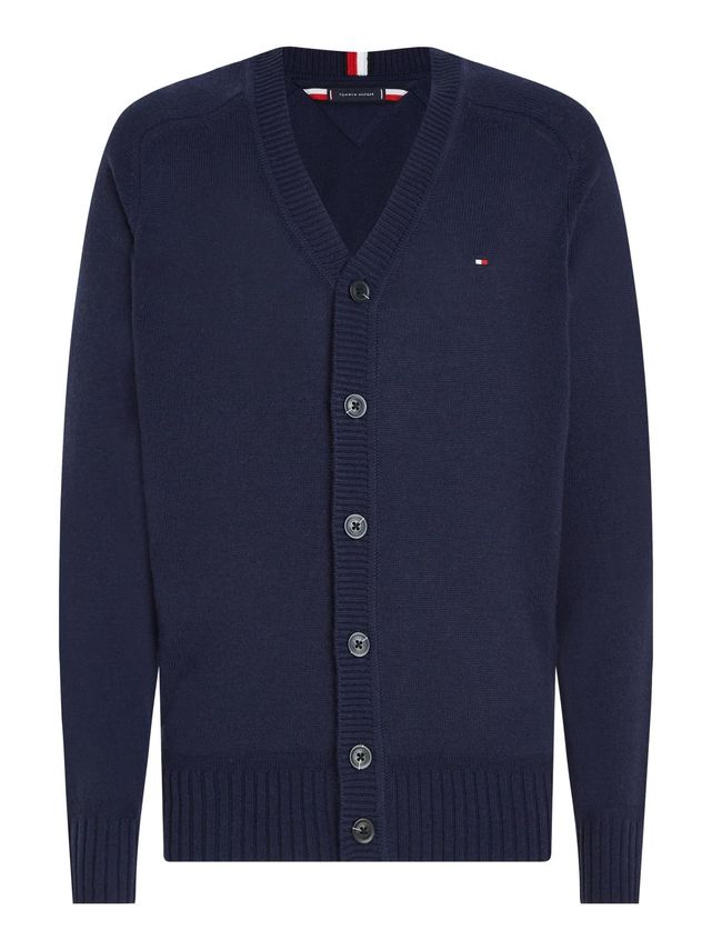 Multi Htr Merino Cardigan fra Tommy Hilfiger