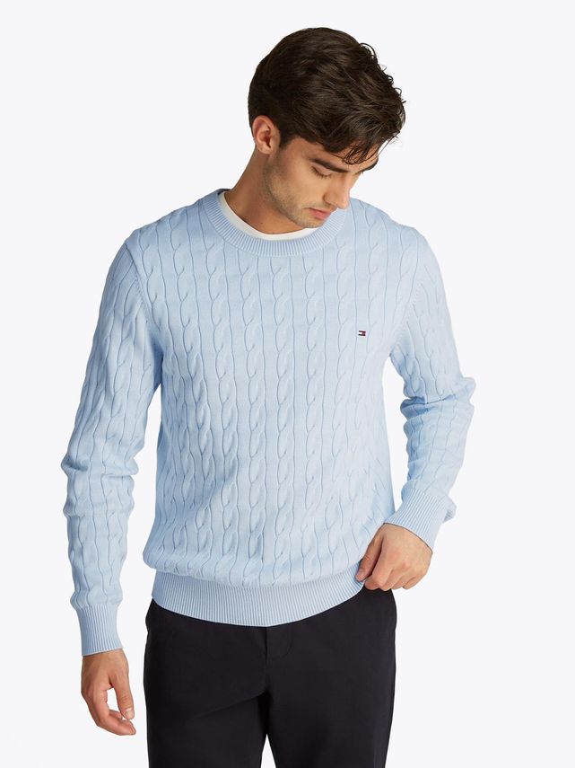 Classic Cable Crew Neck fra Tommy Hilfiger