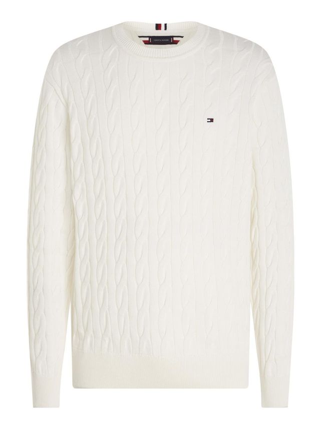 Klassisk Kabel Crew Neck fra Tommy Hilfiger – Fantastisk tilbud!