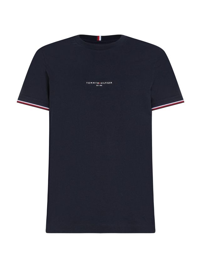 Tommy Logo Tipped Tee fra Tommy Hilfiger