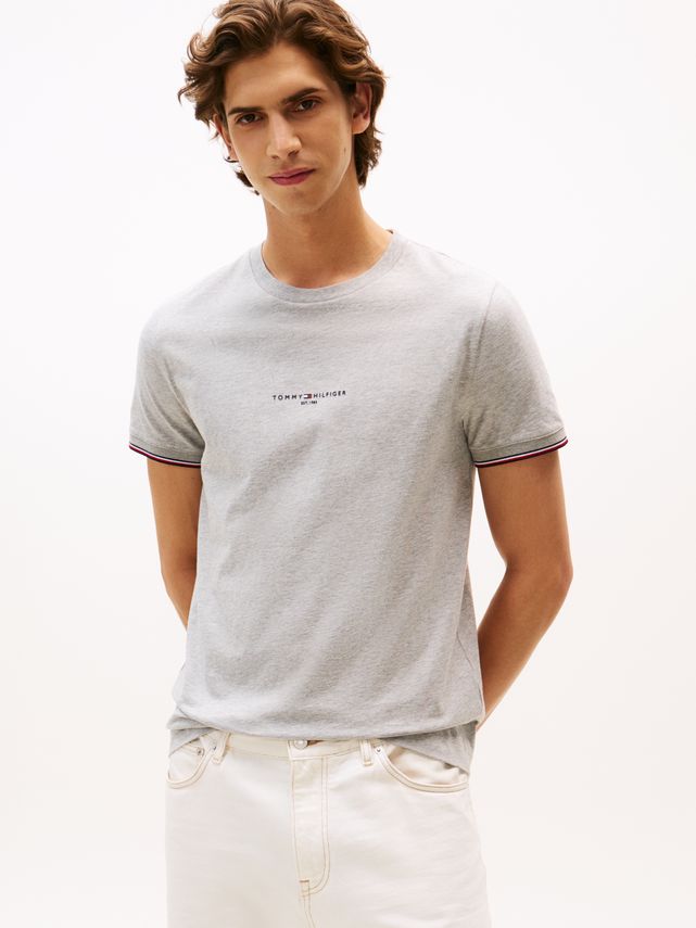 Tommy Logo Tipped Tee fra Tommy Hilfiger
