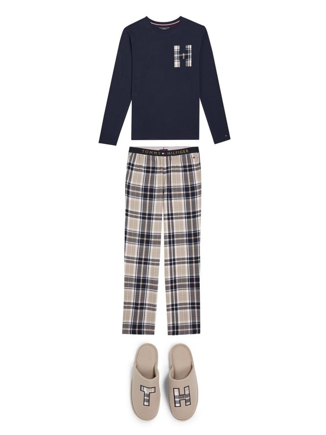 Ls Pant Slippers Set Flannel fra Tommy Hilfiger