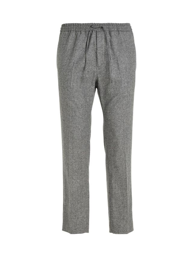 Tofarvet flannel tapered bukser fra Calvin Klein - Udsalg!