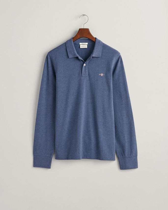 Gant Reg Shield Langærmet Polo - Kvalitetsudsalg!