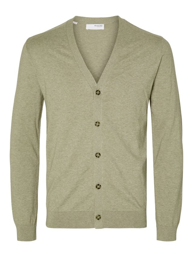 Slhberg Ls Knit V Neck Cardigan Noo fra Selected