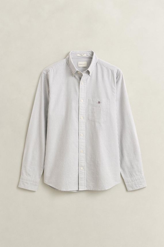 Reg Oxford Banker Stripe Shirt fra Gant