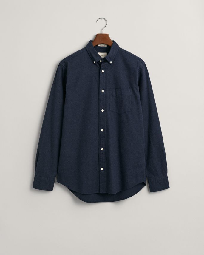 Reg Flannel Melange Shirt fra Gant