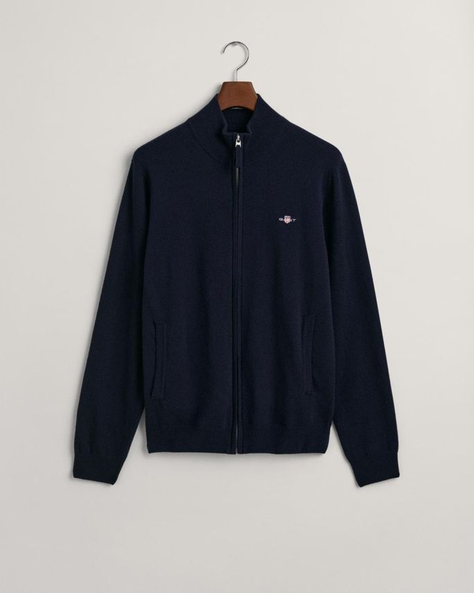 Superfine Lambswool Zip Cardigan fra Gant