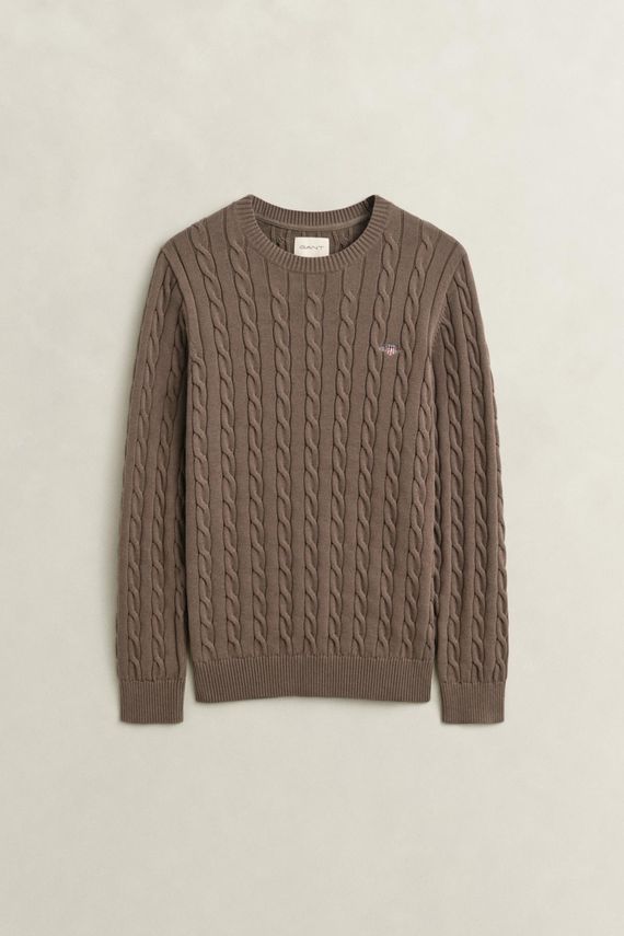 Cotton Cable C Neck fra Gant