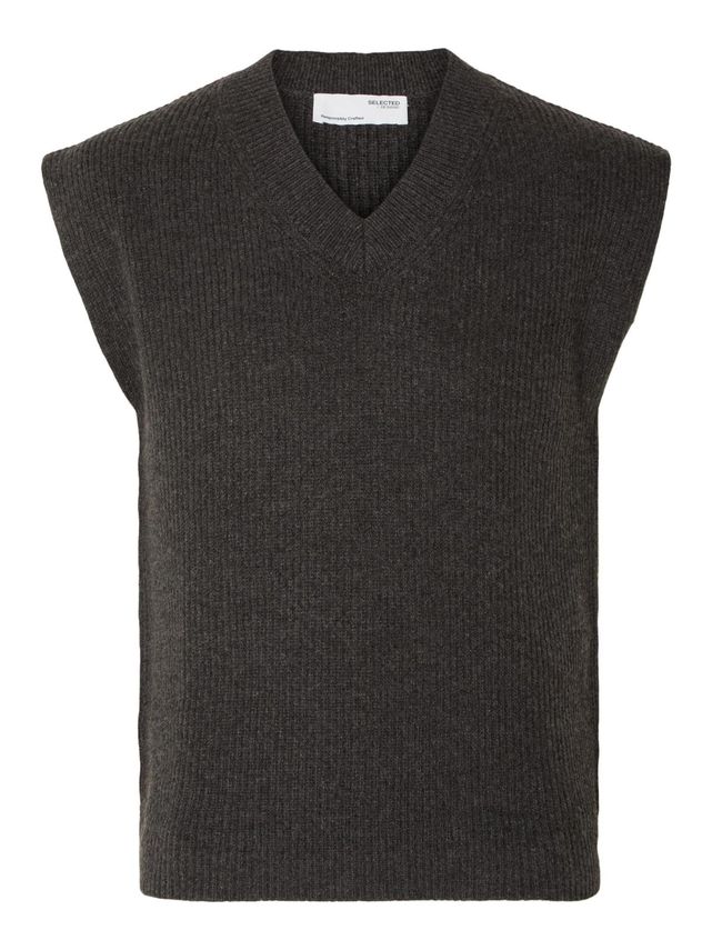 Slhronn Relaxed Knit Vest B fra Selected
