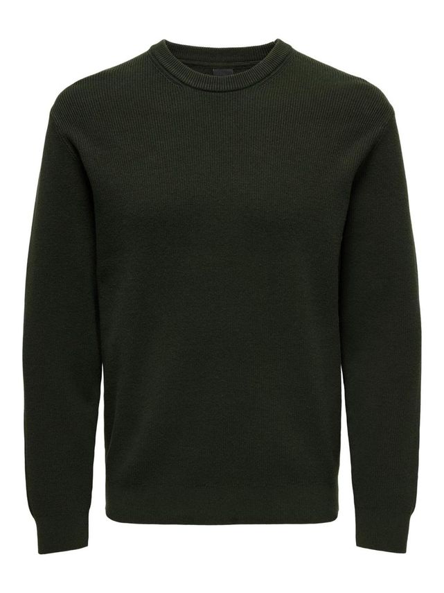 Onsphil Reg 12 Struc Crew Knit Noos fra Only & Sons
