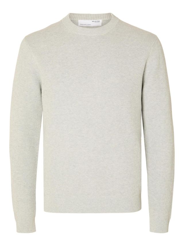 Slhdane Ls Knit Structure Crew Neck fra Selected