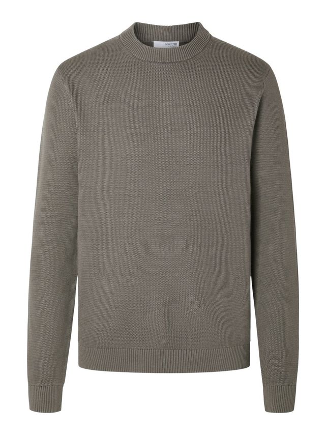 Slhdane Ls Knit Structure Crew Neck fra Selected