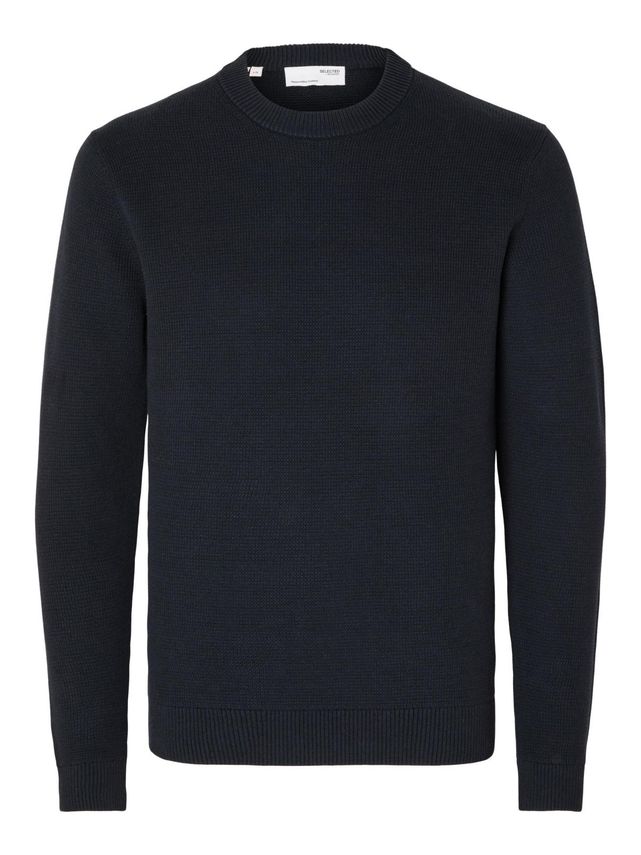 Slhdane Ls Knit Structure Crew Neck fra Selected