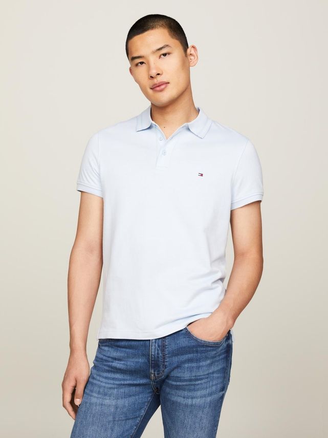 Pretwist Mouline Slim Fit Polo fra Tommy Hilfiger