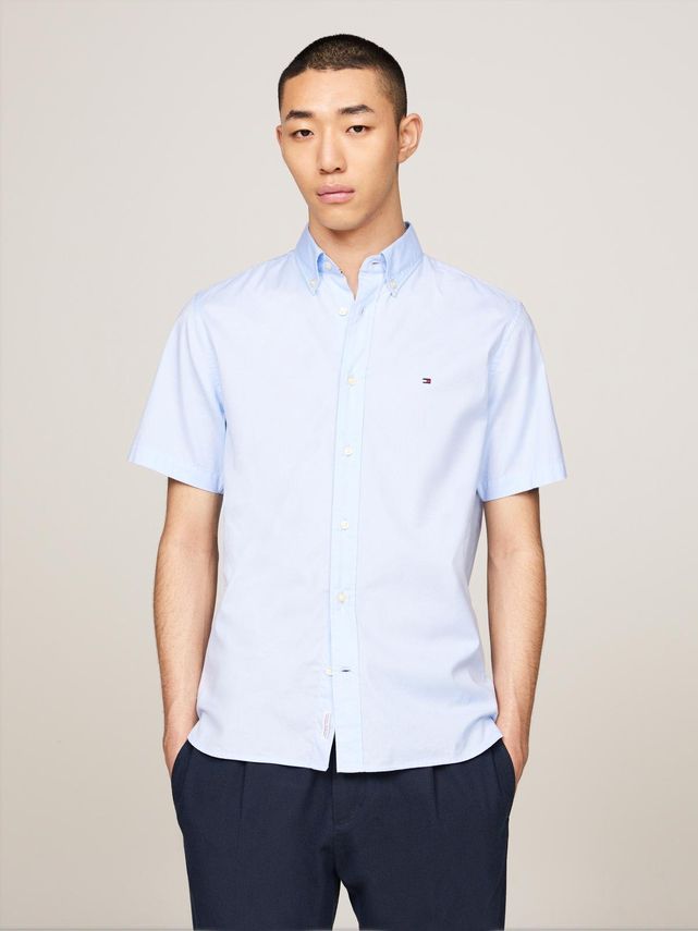 Flex Poplin Rf Shirt S S fra Tommy Hilfiger
