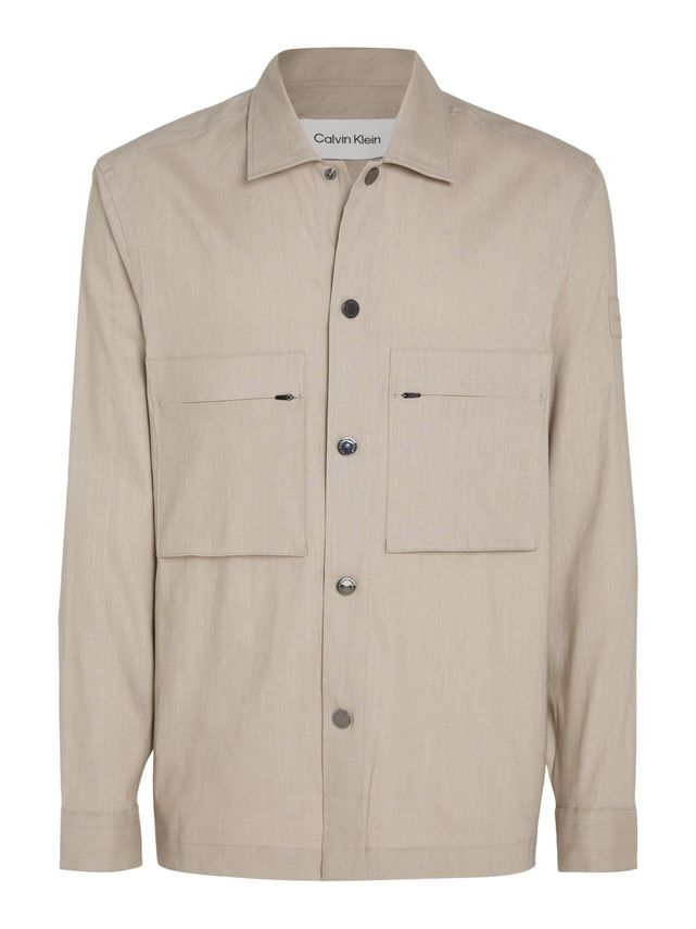 Tencel Linen Blend Overshirt fra Calvin Klein