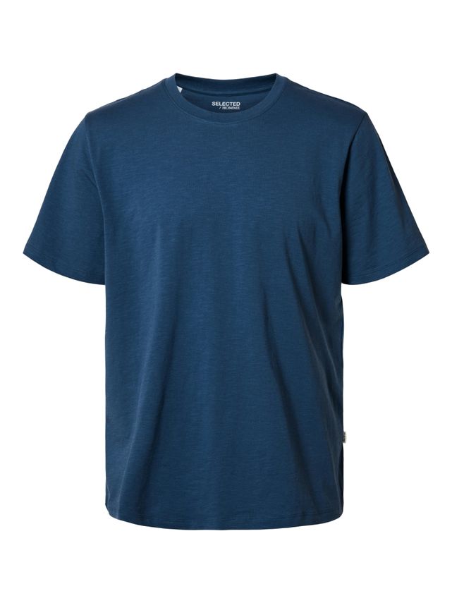Slhaspen Slub Ss O Neck Tee Noos fra Selected