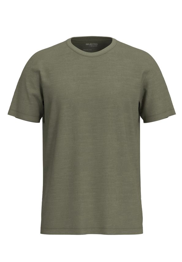 Slhaspen Slub Ss O Neck Tee Noos fra Selected