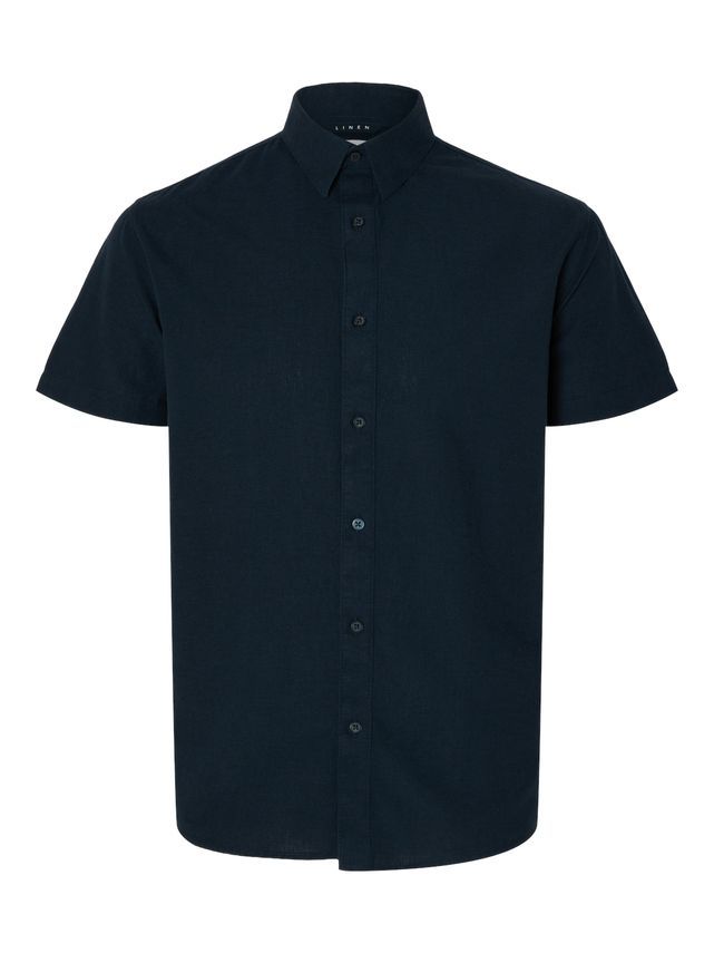 Slhreg New Linen Shirt Ss Noos fra Selected