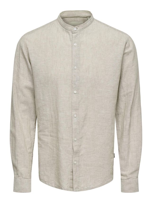 Onscaiden Life Ls Solid Linen Mao N - Udsalg!