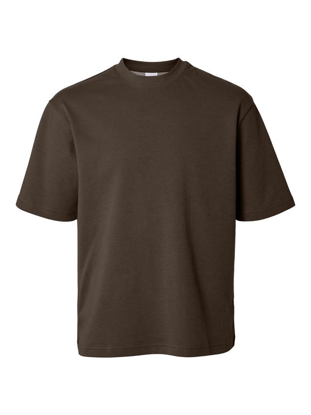 Selected Slhlooseoscar T-shirt med O-hals – Black Friday!