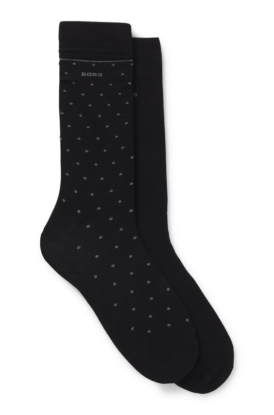 2-pak Prikkede Bamboo Sokker fra Boss Black - Stil og Komfort
