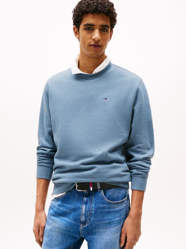 Tommy Jeans Tjm Reg S Flag Fleece Crew – Fantastisk tilbud!